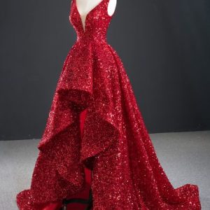 Bridal V-neck European And American Sequined Tutu Skirt